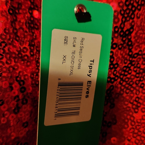 Tipsy Elves Sparkling Red Sequin Dress - Picture 3 of 7